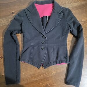Grey Soft Jacket with Pink Lining
